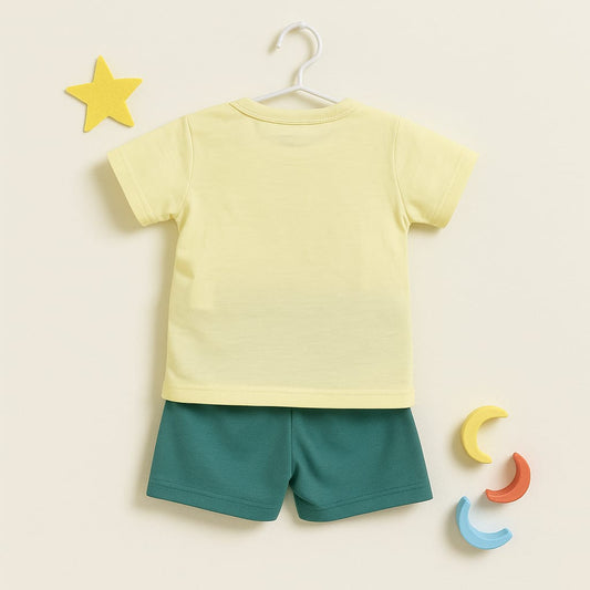 "Fry-Day Fun" Cartoon T-Shirt & Shorts Set for Boys