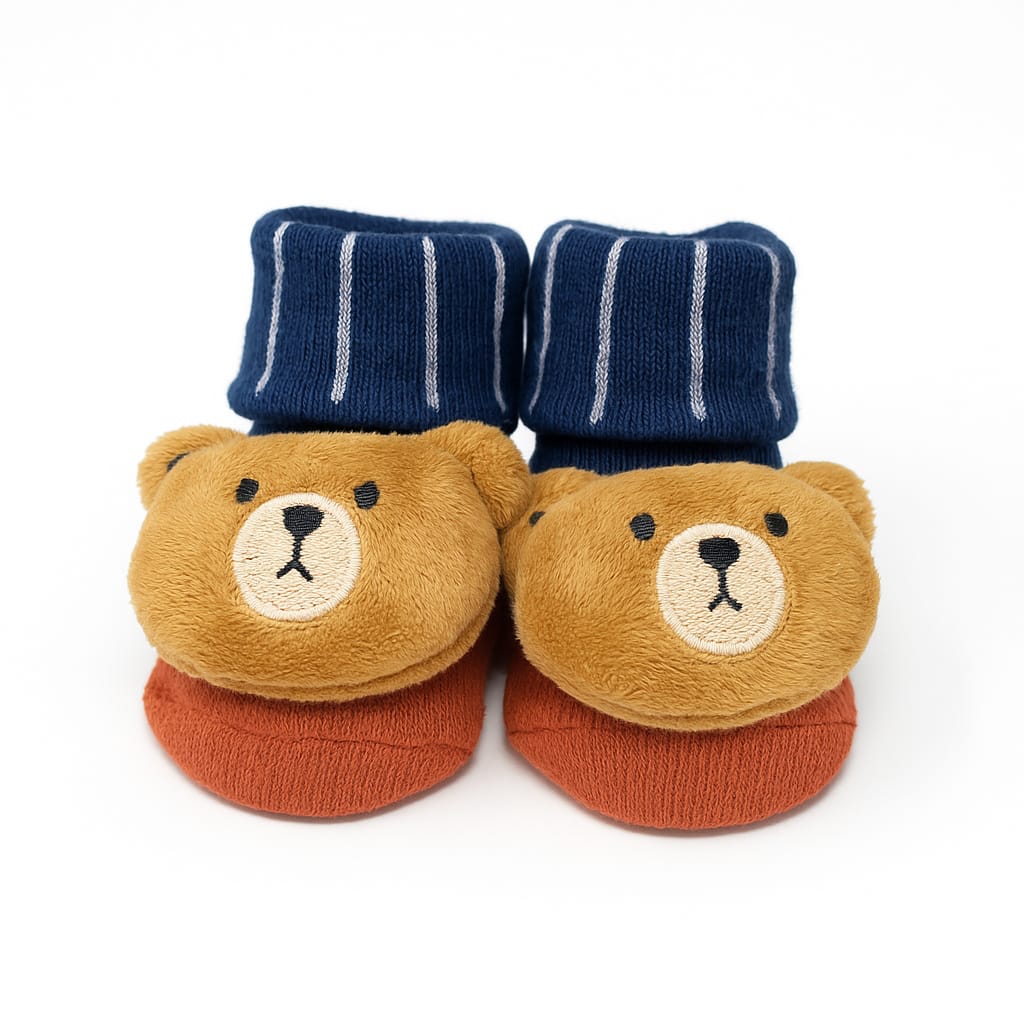 Classic Teddy Bear Baby Booties (0 - 6 Months)