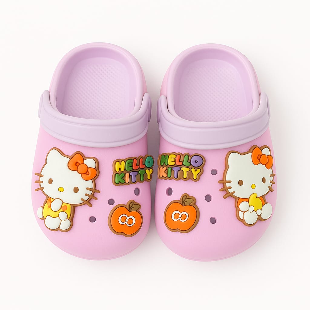 Hot Pink Hello Kitty Clogs with Apple Charms