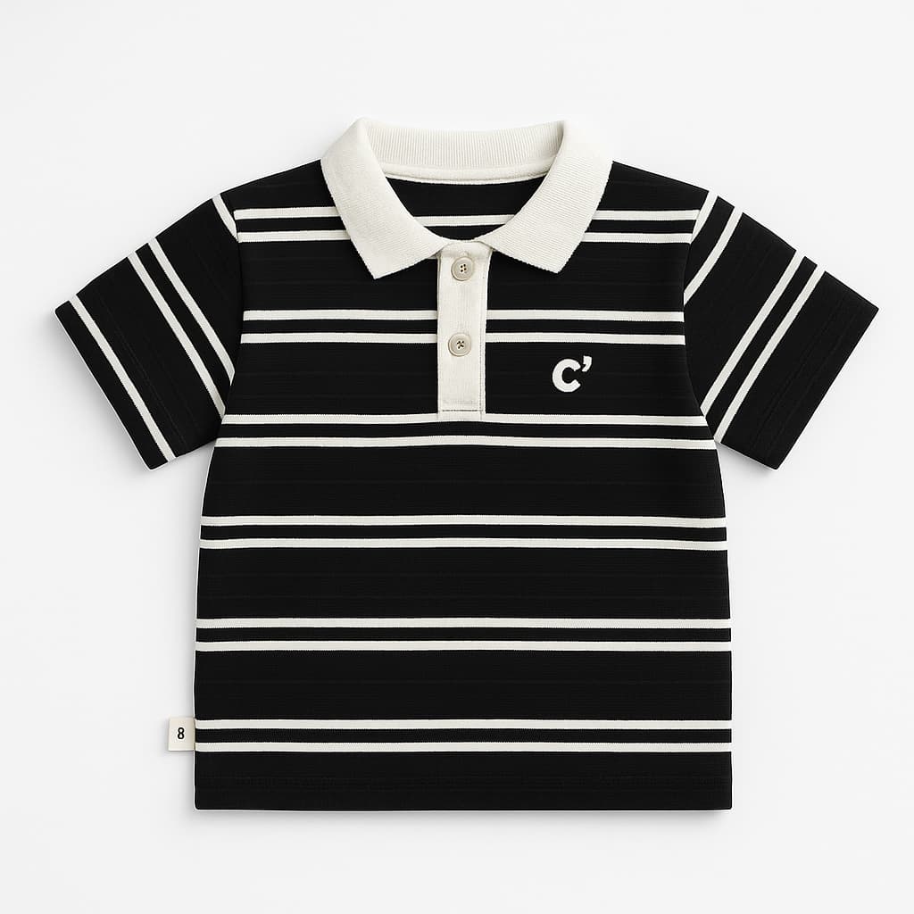 Classic Striped Polo Shirt for Boys