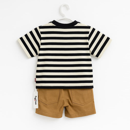 Striped T-Shirt & Shorts Set