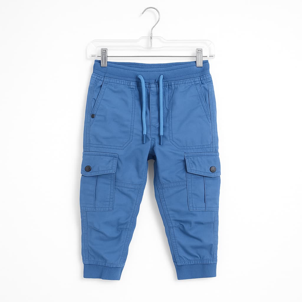 Kids' Blue Cargo Jogger Pants