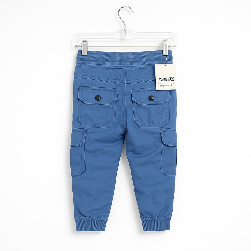 Kids' Blue Cargo Jogger Pants