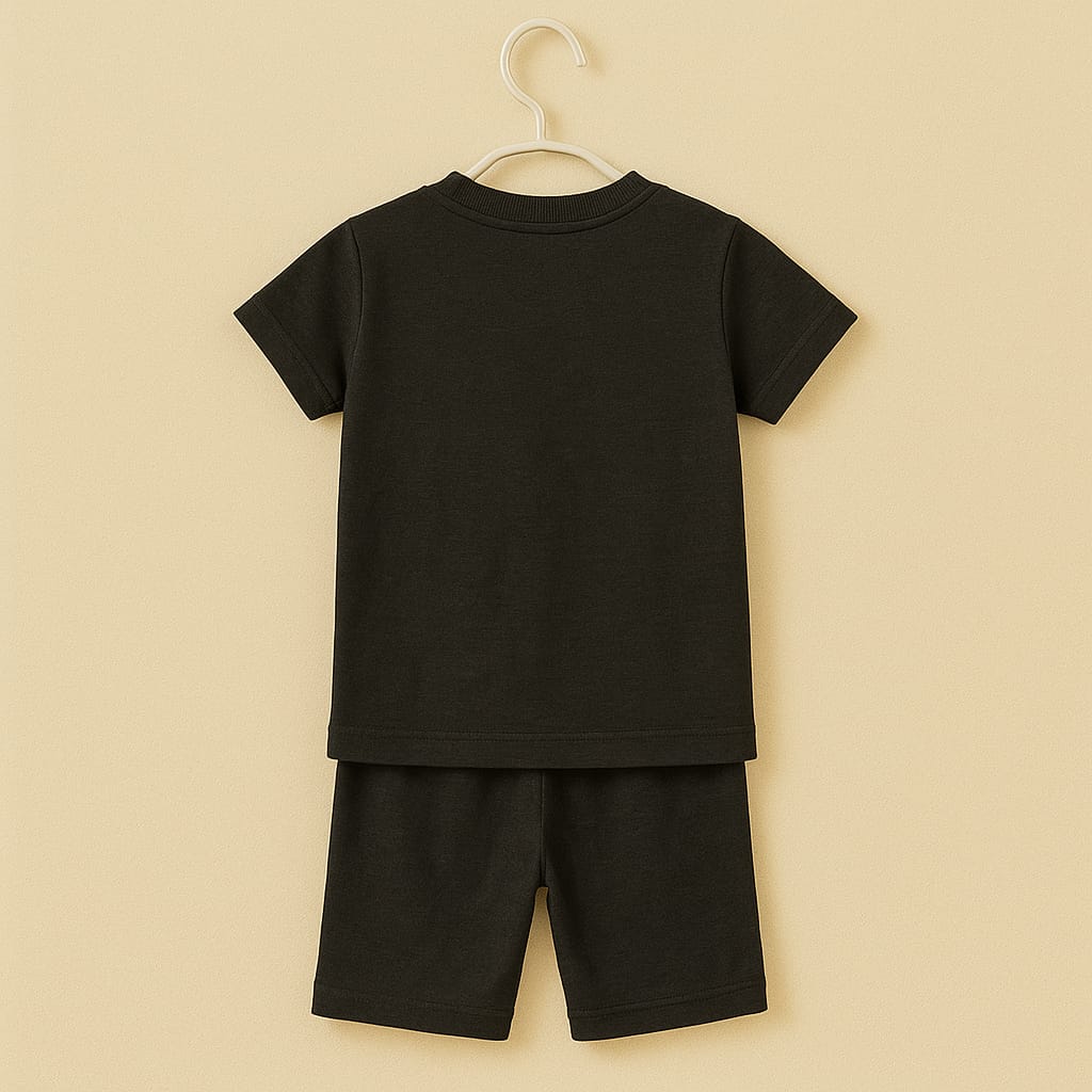 "Holiday Vibes" Tropical Beach Printed Cotton Nightwear Set