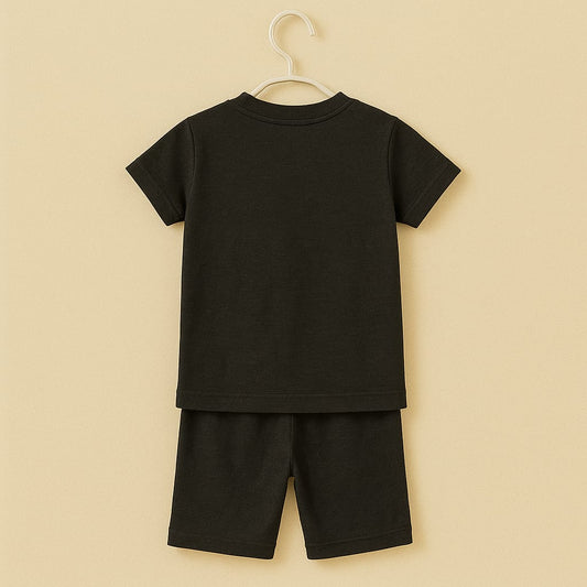 "Holiday Vibes" Tropical Beach Printed Cotton Nightwear Set