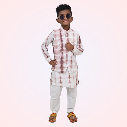 3 Piece Traditional Kurta Set for Boys – Elegant Festive Wear