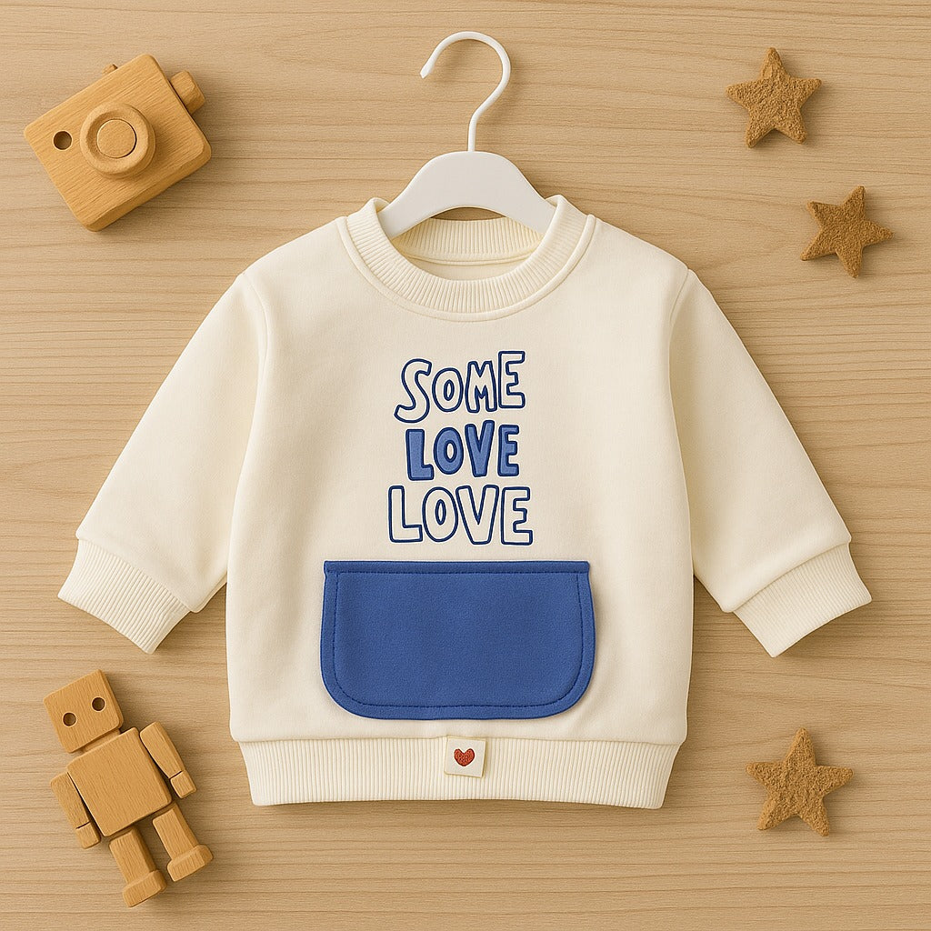 Cozy Toddler Sweatshirt – "Some Love Love" Print