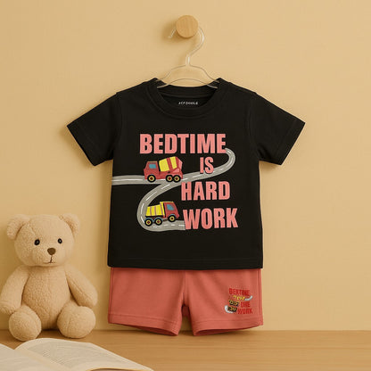 "Bedtime Is Hard Work" Cement Truck Print Set