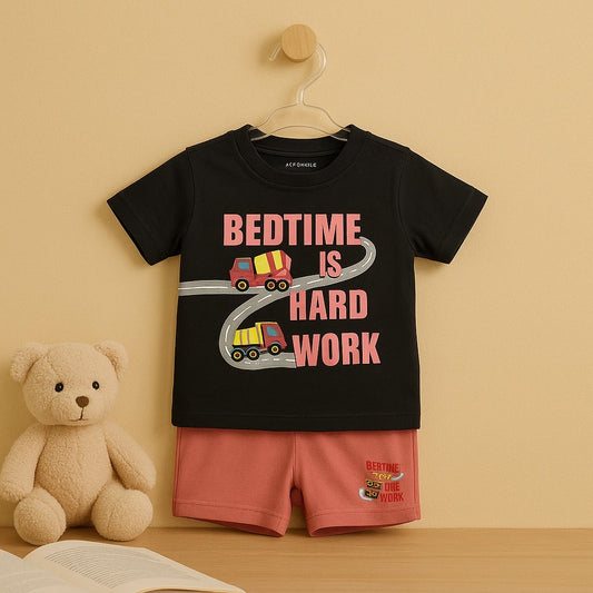 "Bedtime Is Hard Work" Cement Truck Print Set