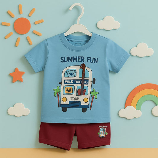 Summer Fun Wild Friends Shorts Set for Kids