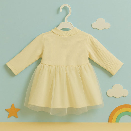 Cream & Red Tulle Dress with Bows for Baby Girls