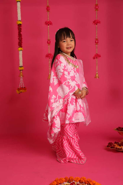 Little Diva Sharara Set – Festive Pink Edition