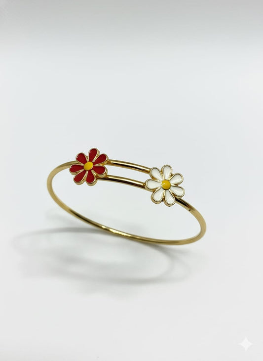 Dual Daisy Adjustable Bracelet