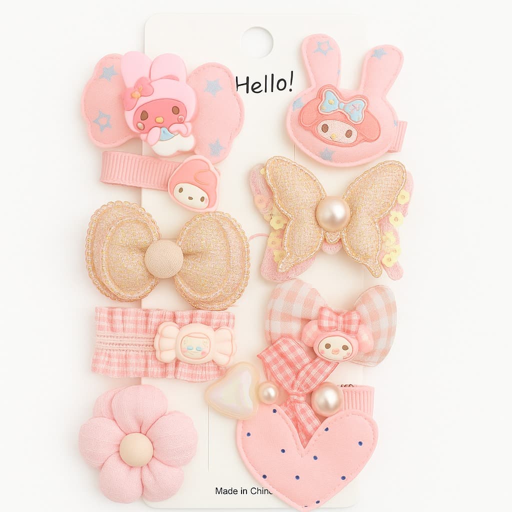 My Melody "Hello!" Hair Clip Set