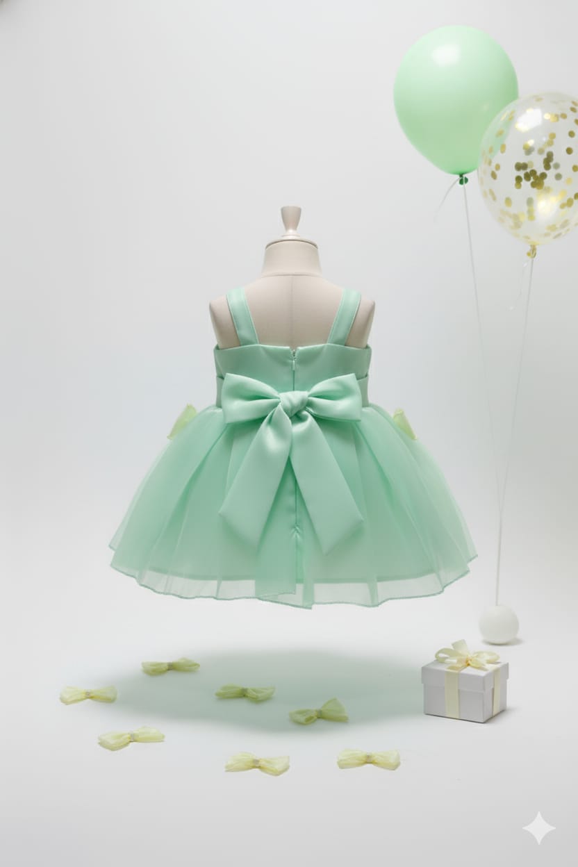 MINT BOW DRESS SET