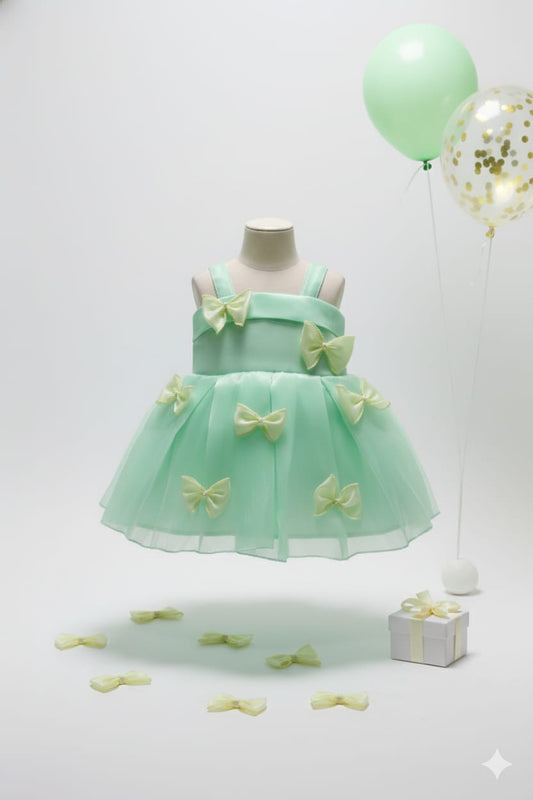MINT BOW DRESS SET