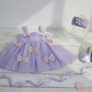 DREAMY LAVENDER BOW DRESS SET