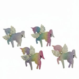 Glitter Rainbow Unicorn Hair Clips (Pack of 10)