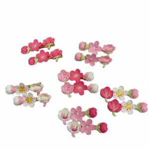 3D Sakura Blossom Flower Clips ( Set of 6 )